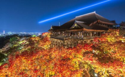 アメックス会員限定、清水寺の秋の貸切拝観 プラチナは能楽鑑賞付き