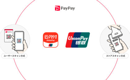 PayPay加盟店で銀聯QRも利用可能に、訪日客の約8割に対応
