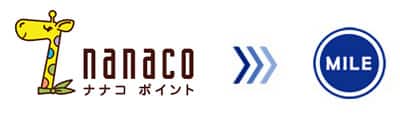 nanacoポイントからANAのマイルへの交換レート